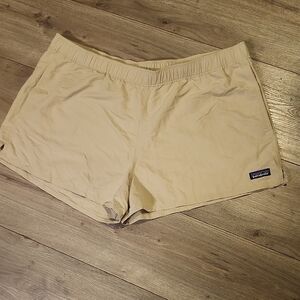 Patagonia Women’s Tan Elastic-Waist Athletic Shorts